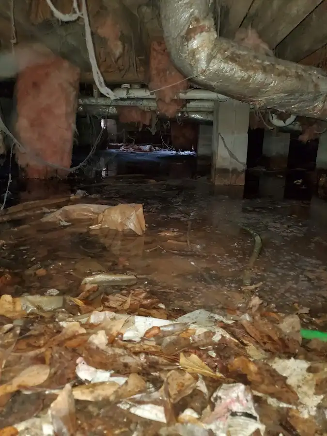 Crawl space flood assessment for Commercial Water Damage Restoration in Powdersville